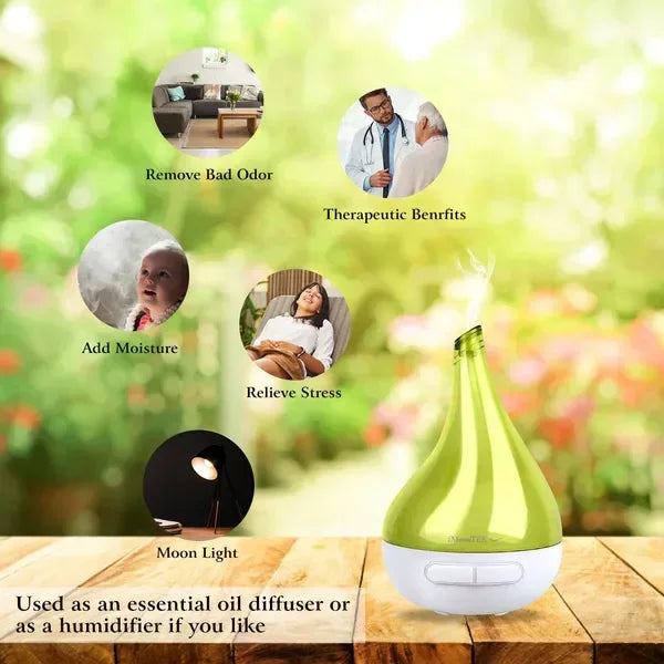 Cool Mist Humidifier - Ultrasonic Aroma Diffuser with Drop Design - Home Decoration Plus