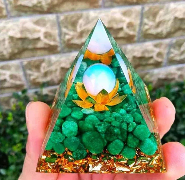 Pyramid Decoration Natural Crystal Gravel Energy Tower - Home Decoration Plus