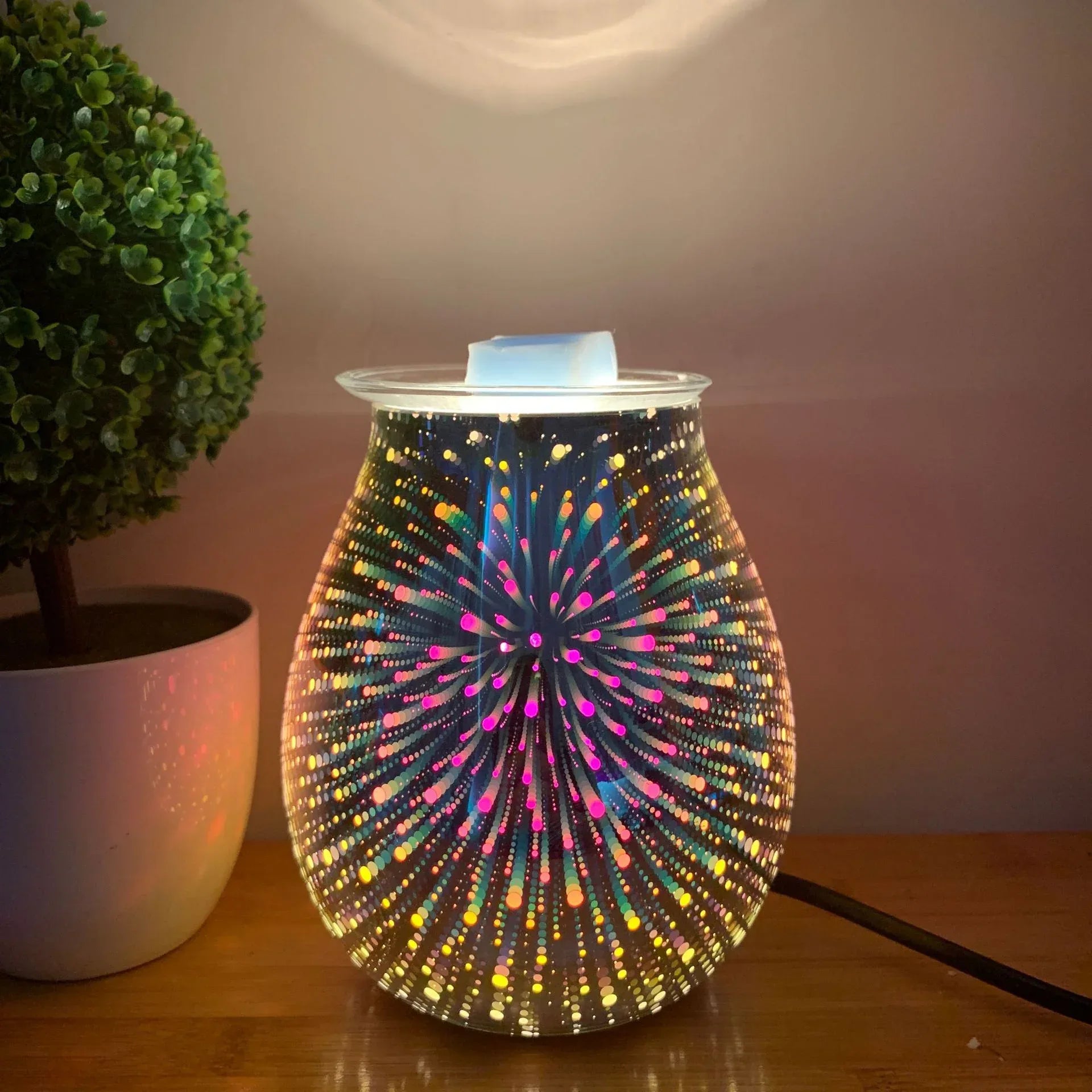 Air Humidifier Fireworks Cool Home Mist Humidifier Aroma Diffuser Glass Vase Mist Maker - Home Decoration Plus