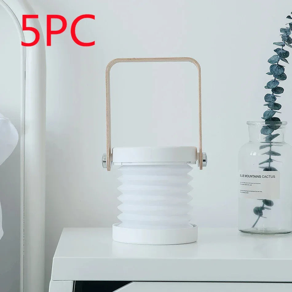 Foldable Touch Dimmable Reading LED Night Light Portable Lantern Lamp USB Rechargeable For Home Decor - Home Decoration Plus