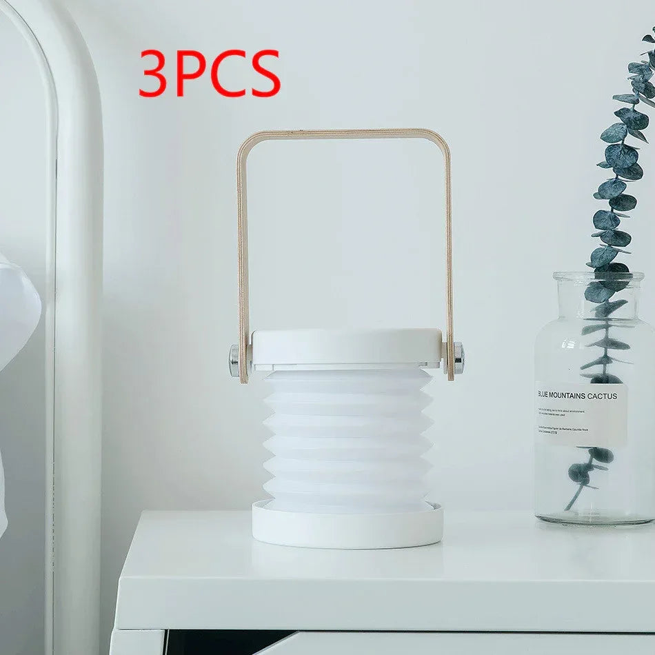 Foldable Touch Dimmable Reading LED Night Light Portable Lantern Lamp USB Rechargeable For Home Decor - Home Decoration Plus