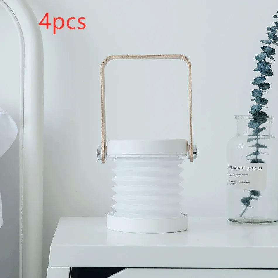 Foldable Touch Dimmable Reading LED Night Light Portable Lantern Lamp USB Rechargeable For Home Decor - Home Decoration Plus