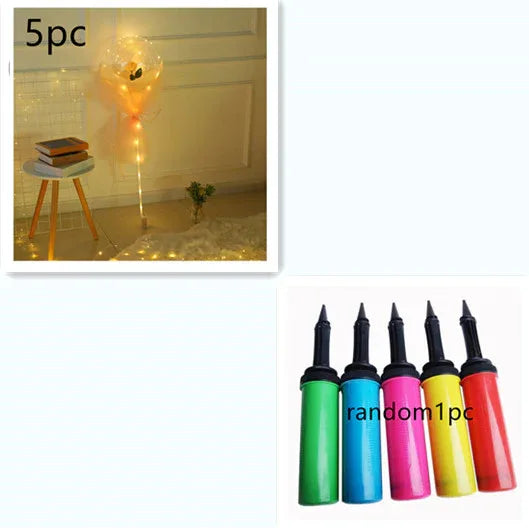 LED Luminous Balloon Rose Bouquet Transparent Bobo Ball Rose - Home Decoration Plus
