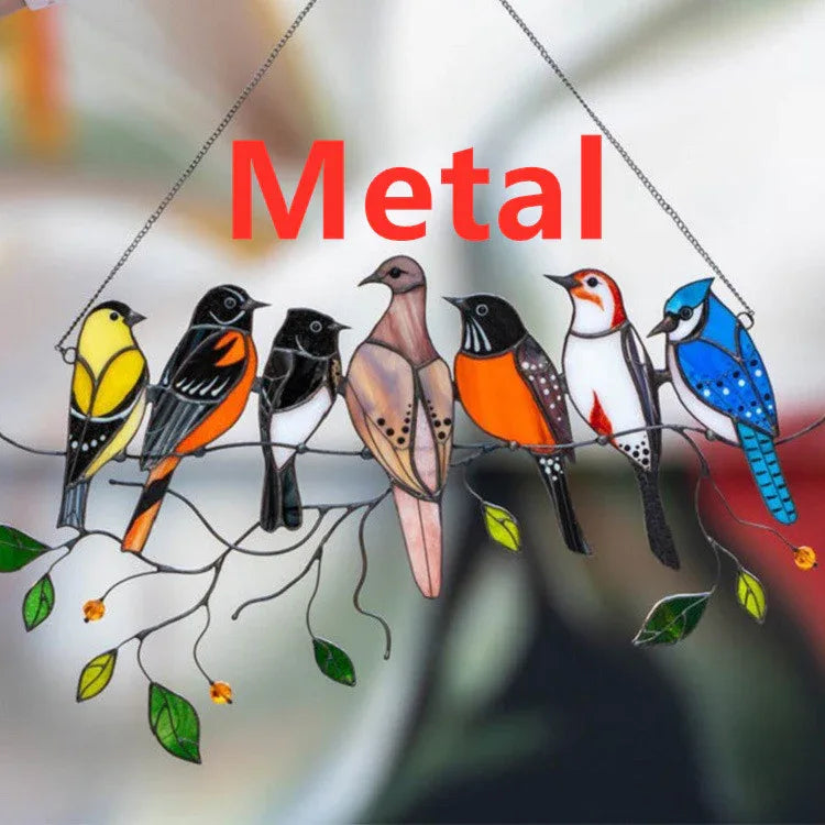 Independent Station Small Bird Painted Window Decoration - Home Decoration Plus