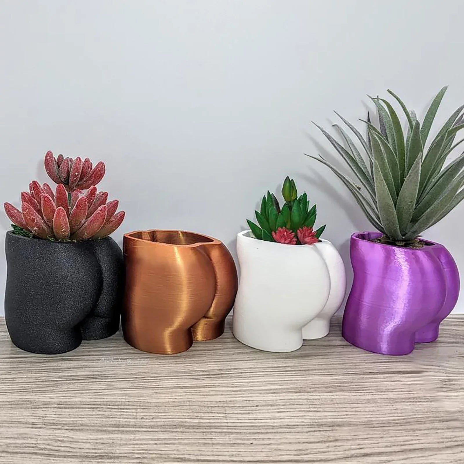 Resin Flower Pots Nordic Vases Figurines Decoration Ornaments Home Ceramic Butt Potted Plant Garden Balcony Plant Decoration - Home Decoration Plus