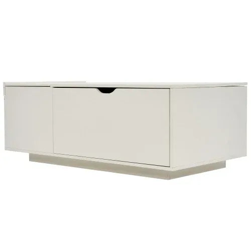 Lift Up Coffee Table, Coffee Table With Drawer, Wooden Tea Tables Sofa End Tables For Living Room Furniture , White - Home Decoration Plus