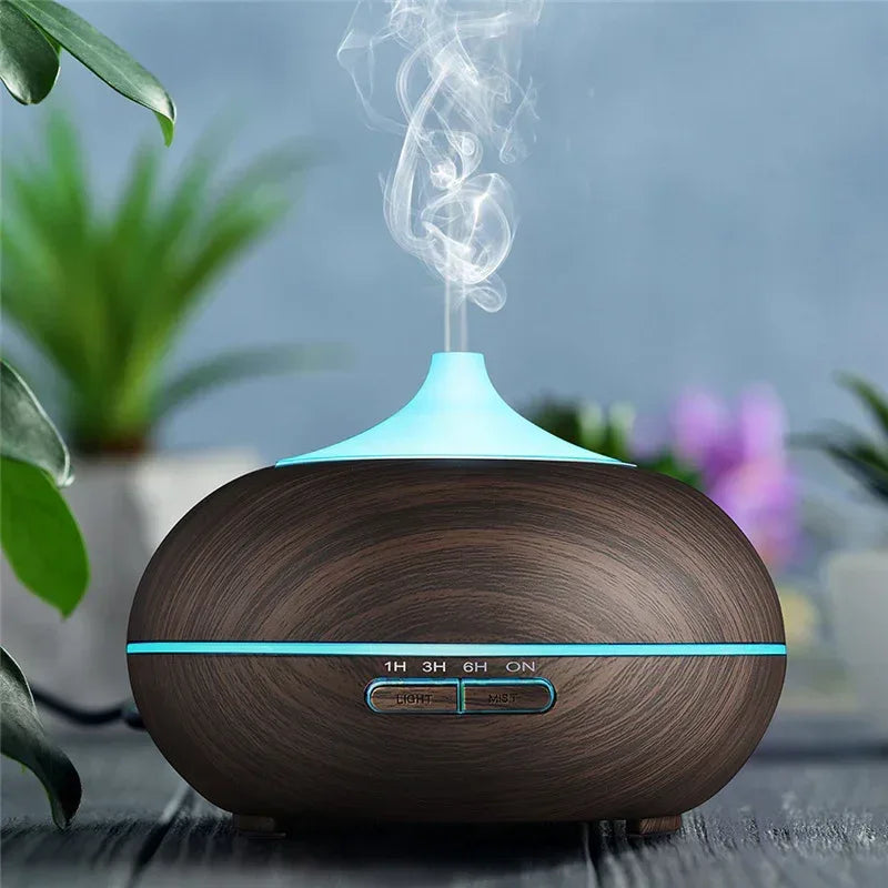 Colorful Wood Grain Aroma Diffuser Household Air Humidifier - Home Decoration Plus