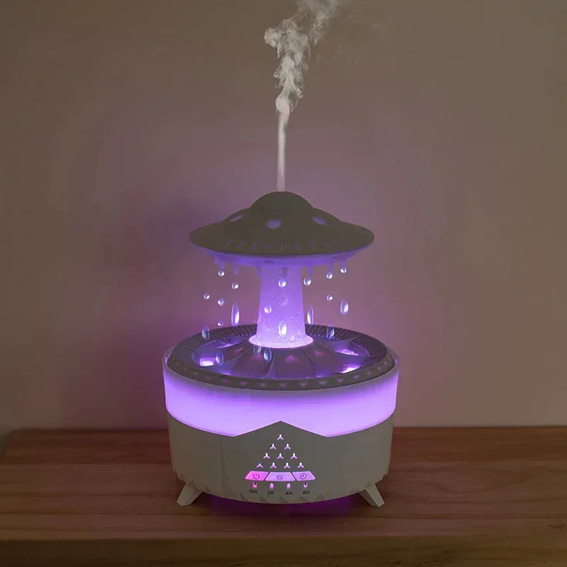 New UFO Raindrop Humidifier Water Drop Air Humidifier USB Aromatherapy Essential Oils Aroma Air Diffuser Household Mist Maker Home Decor - Home Decoration Plus