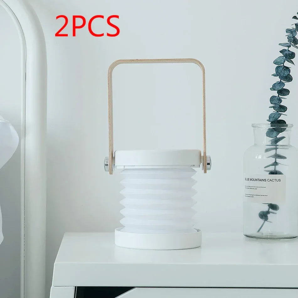 Foldable Touch Dimmable Reading LED Night Light Portable Lantern Lamp USB Rechargeable For Home Decor - Home Decoration Plus