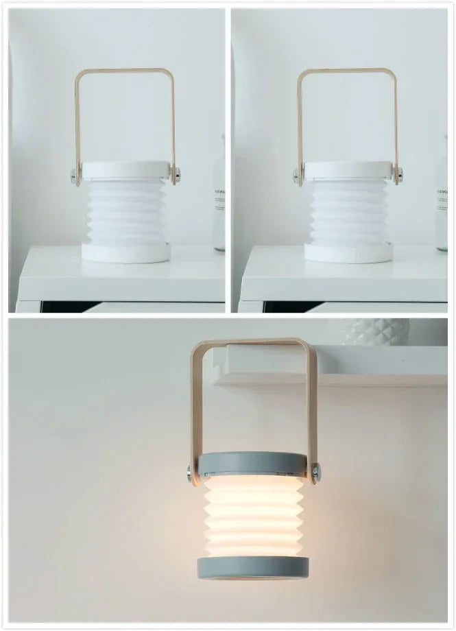 Foldable Touch Dimmable Reading LED Night Light Portable Lantern Lamp USB Rechargeable For Home Decor - Home Decoration Plus
