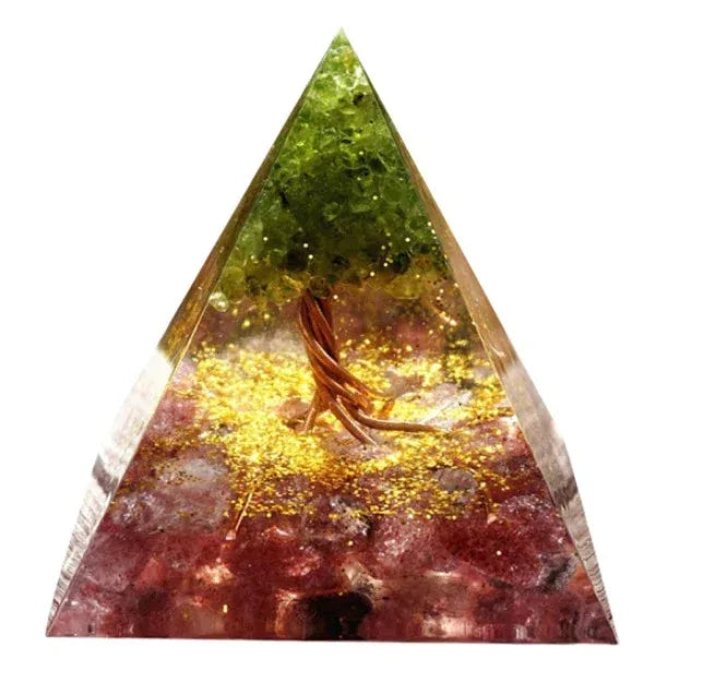 Pyramid Decoration Natural Crystal Gravel Energy Tower - Home Decoration Plus