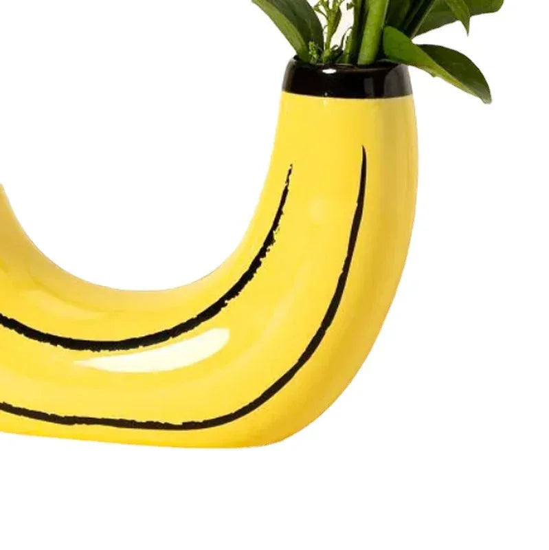 Simple Banana Vase Flower Arrangement Creativity Home Decor - Home Decoration Plus