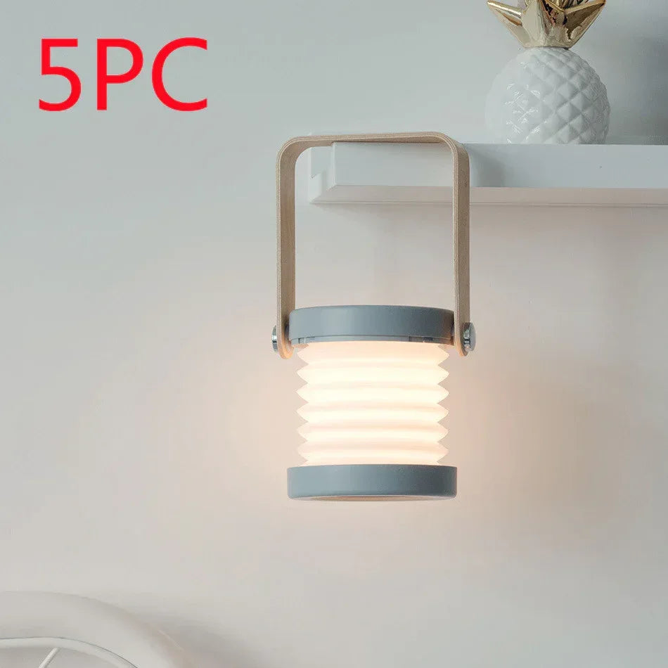 Foldable Touch Dimmable Reading LED Night Light Portable Lantern Lamp USB Rechargeable For Home Decor - Home Decoration Plus