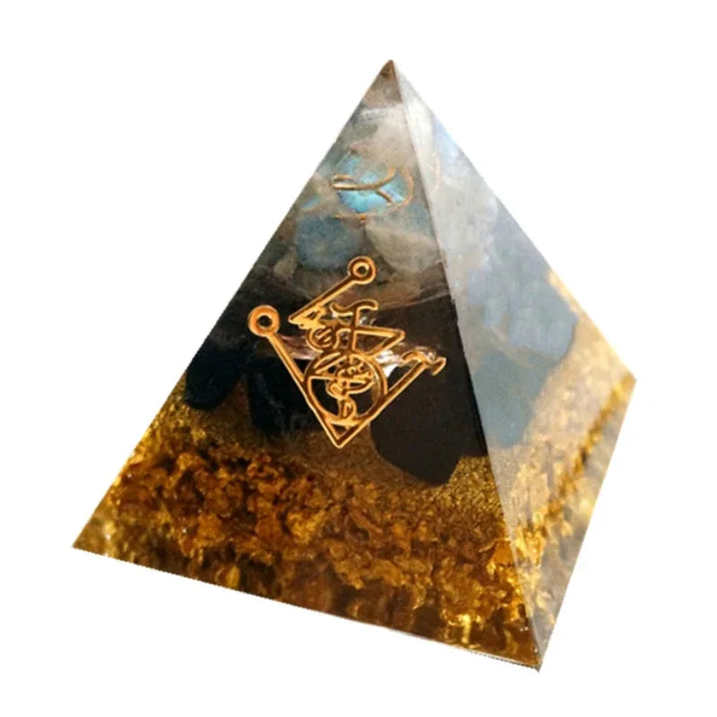 Strengthen wealth help tower business natural crystal 4-5cm energy Orgone pyramid decoration craft resin gift - Home Decoration Plus