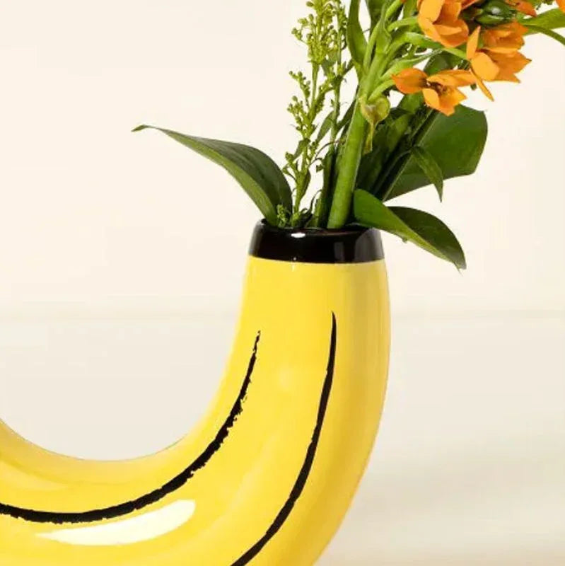 Simple Banana Vase Flower Arrangement Creativity Home Decor - Home Decoration Plus