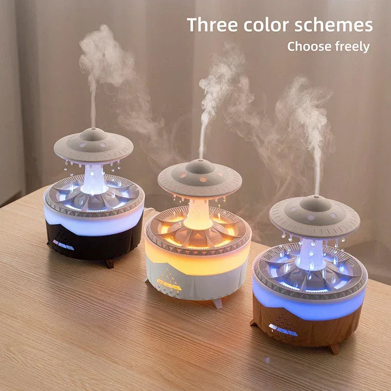 New UFO Raindrop Humidifier Water Drop Air Humidifier USB Aromatherapy Essential Oils Aroma Air Diffuser Household Mist Maker Home Decor - Home Decoration Plus