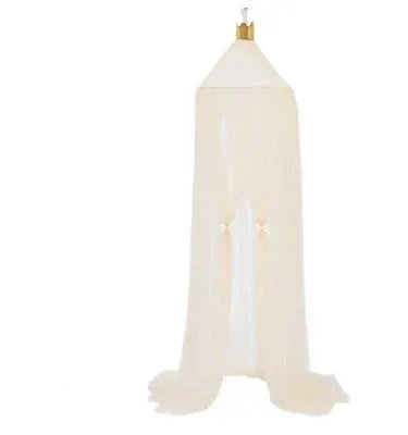 Princess Crown Canopy Bed Tent - Children's Mosquito Net with Star Ornaments - Home Decoration Plus