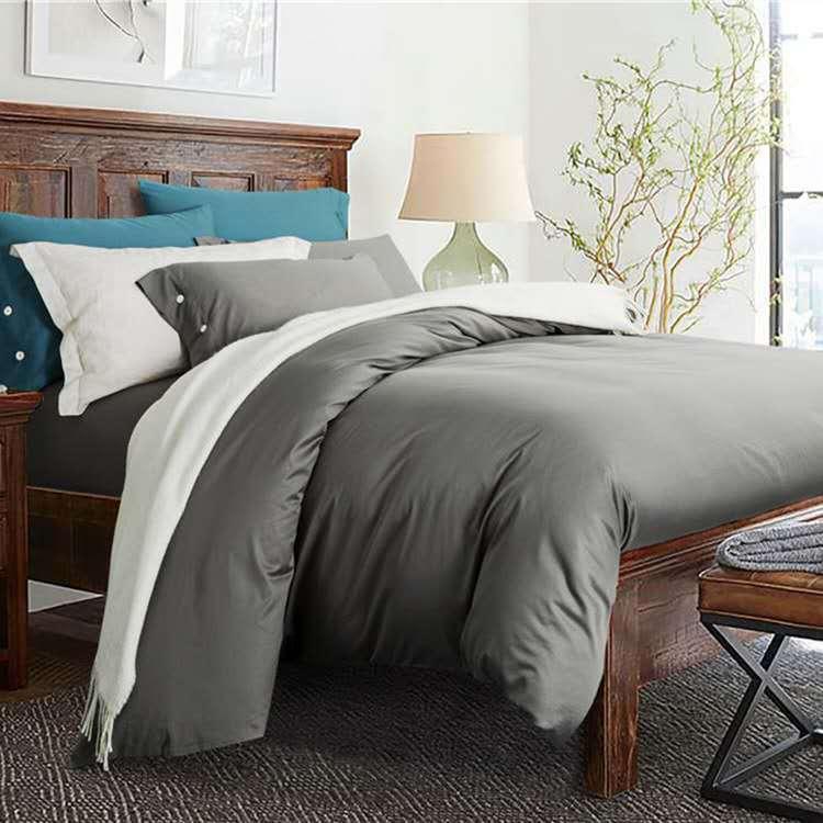 All cotton 60 satin four-piece solid color long-staple cotton - Home Decoration Plus