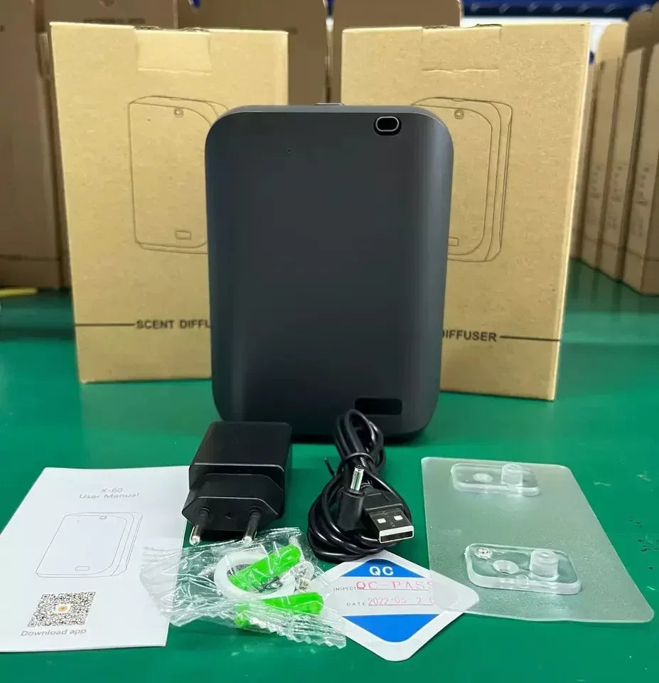 HVAC Wall Mount Diffuser 150ml Pure Essential Oils Aroma Diffuser APP Control Smart Air Scent Machine - Home Decoration Plus