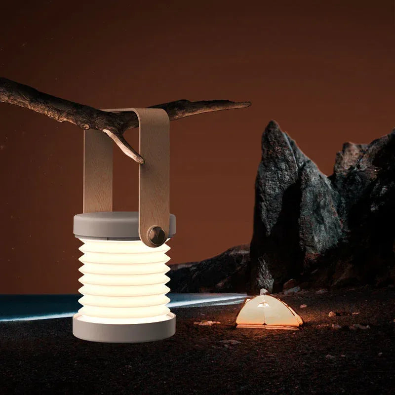 Foldable Touch Dimmable Reading LED Night Light Portable Lantern Lamp USB Rechargeable For Home Decor - Home Decoration Plus