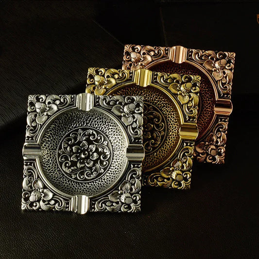 Vintage Pattern Ashtray Home Decor Metal - Home Decoration Plus