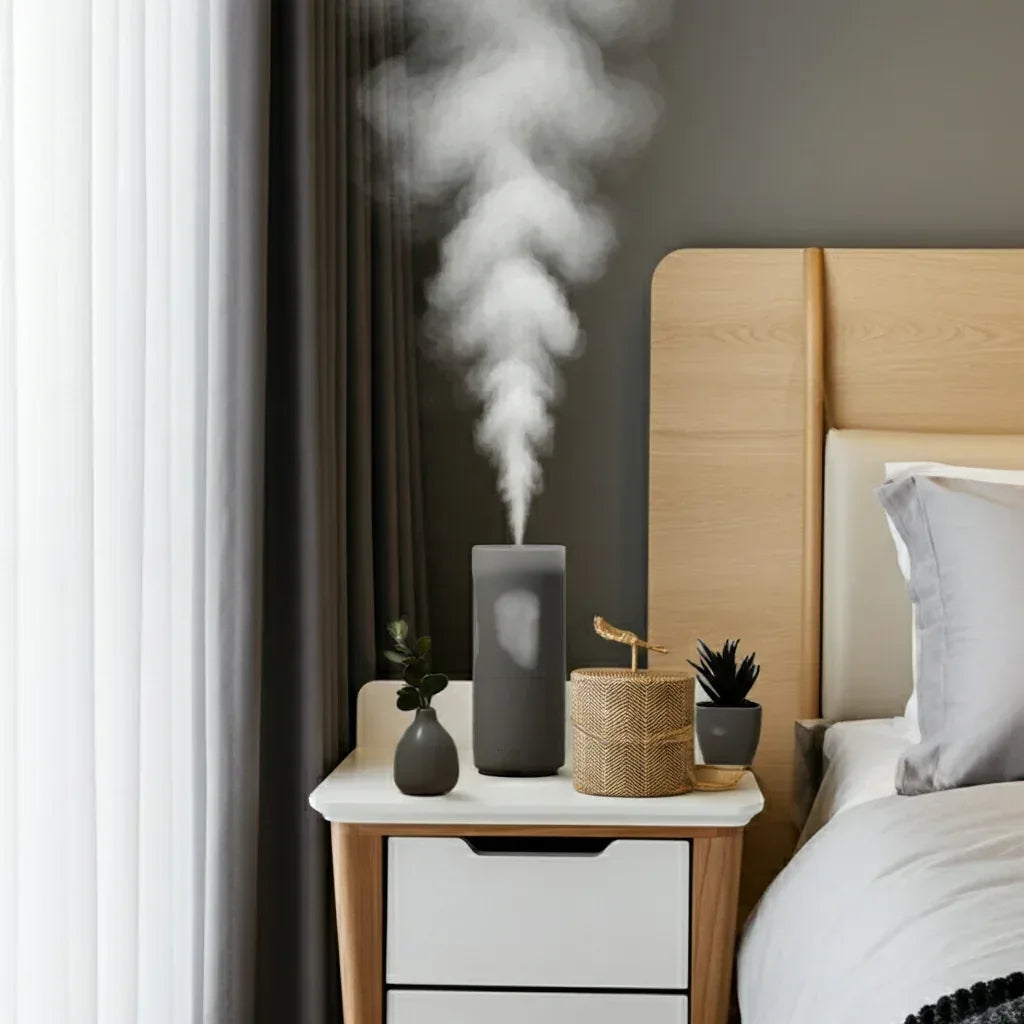 Small Desk Humidifier 500ml - Quiet with Night Light for Home Office - Home Decoration Plus