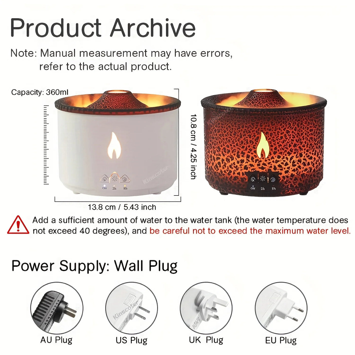 Volcanic Flame Portable Air Humidifier Set