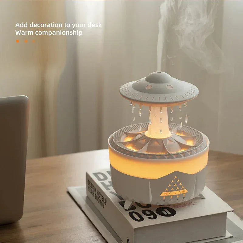 New UFO Raindrop Humidifier Water Drop Air Humidifier USB Aromatherapy Essential Oils Aroma Air Diffuser Household Mist Maker Home Decor - Home Decoration Plus