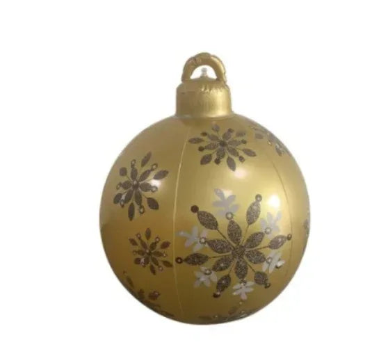 Christmas Ornament Ball Outdoor Pvc 60CM Inflatable Decorated Ball PVC Giant Big Large Balls Xmas Tree Decorations Toy Ball - Home Decoration Plus