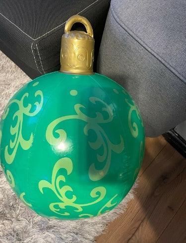 Christmas Ornament Ball Outdoor Pvc 60CM Inflatable Decorated Ball PVC Giant Big Large Balls Xmas Tree Decorations Toy Ball - Home Decoration Plus
