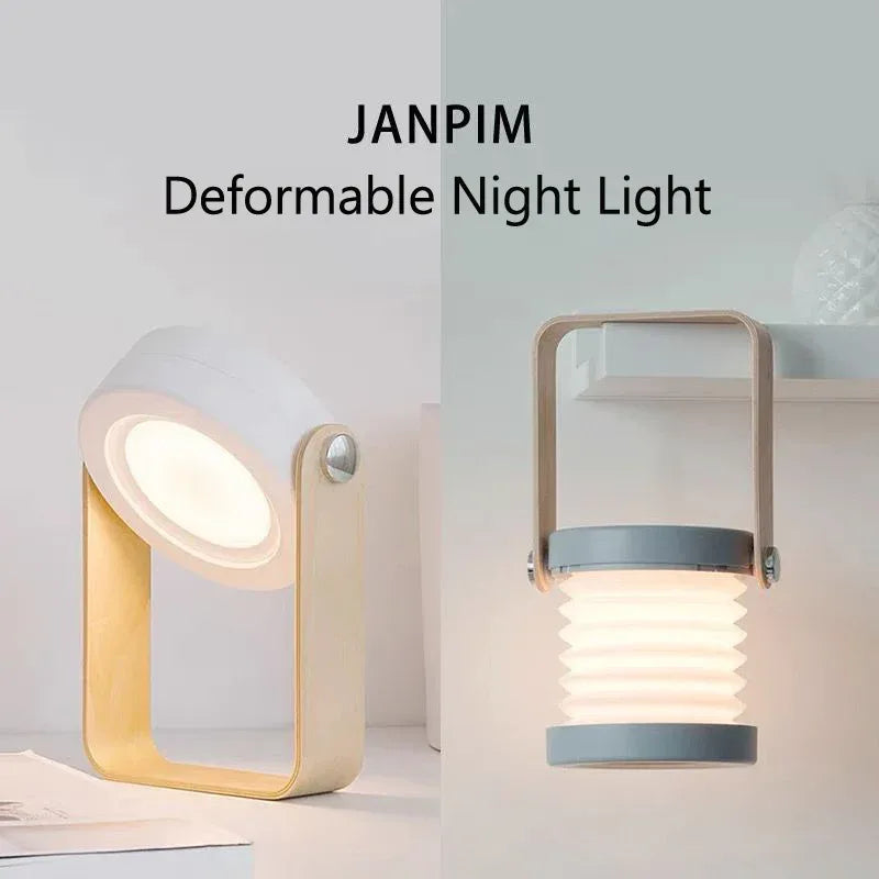 Foldable Touch Dimmable Reading LED Night Light Portable Lantern Lamp USB Rechargeable For Home Decor - Home Decoration Plus