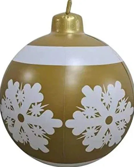Christmas Ornament Ball Outdoor Pvc 60CM Inflatable Decorated Ball PVC Giant Big Large Balls Xmas Tree Decorations Toy Ball - Home Decoration Plus