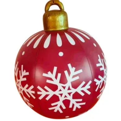 Christmas Ornament Ball Outdoor Pvc 60CM Inflatable Decorated Ball PVC Giant Big Large Balls Xmas Tree Decorations Toy Ball - Home Decoration Plus
