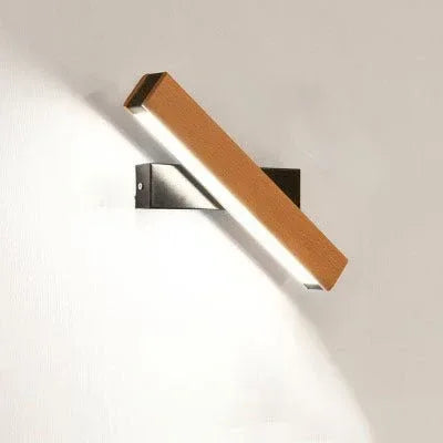Wooden LED Wall Lamp - Modern Adjustable Sconce for Living Room Bedroom - Home Decoration Plus