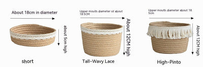 Jute Storage Basket Cosmetics Home