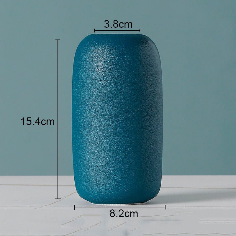 Simple Solid Color Ceramic Vases European Flower Arrangement Plant Pots