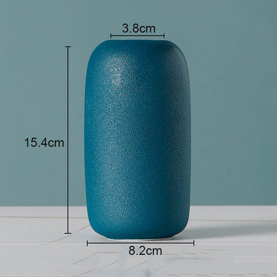 Simple Solid Color Ceramic Vases European Flower Arrangement Plant Pots