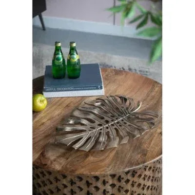 Gold Monstera Leaf Wall Decor - 18.9x13.4 Inch Premium Metal Wall Art - Home Decoration Plus