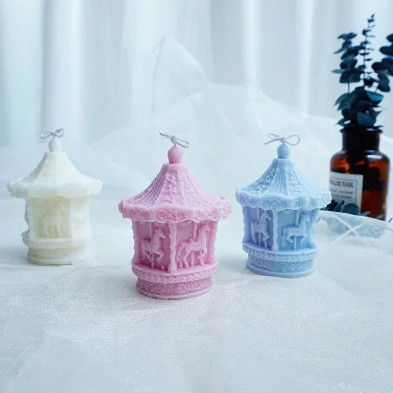 Carousel Candle Mold - Silicone Mold for DIY Candle Making - Home Decoration Plus