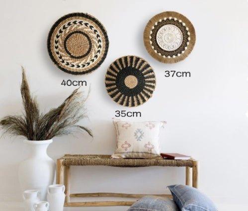 Moroccan Wall Decor Plate - Handcrafted Bohemian Metal Wall Art - Home Decoration Plus