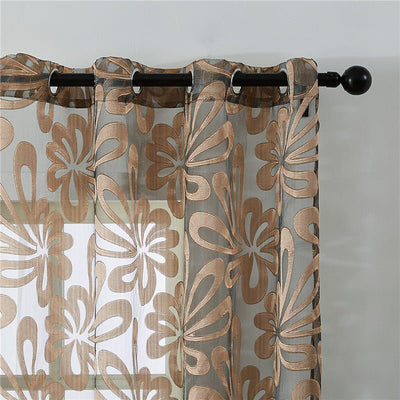 European Style Jacquard Gauze Curtains For Villa Living Room