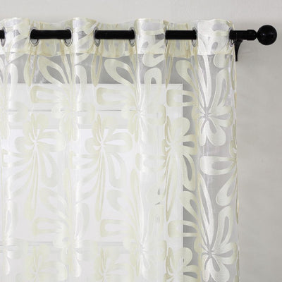 European Style Jacquard Gauze Curtains For Villa Living Room