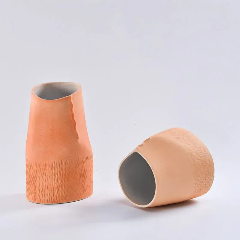 Premium Ceramic Vase Set - Modern Minimalist Countertop Decor - Home Decoration Plus