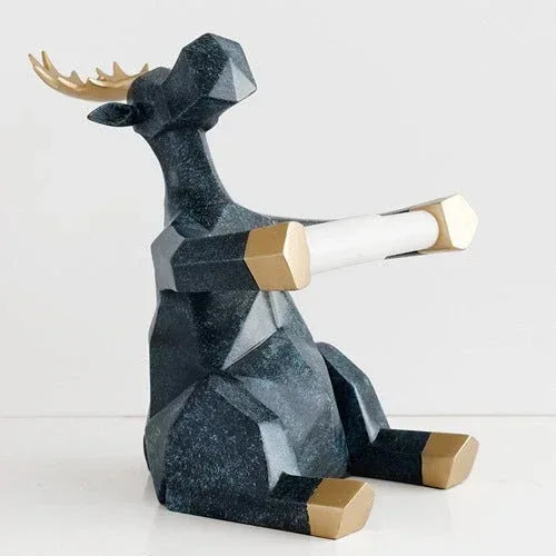 Resin Animal Statue - Decorative Deer Figurine for Home Decor - Home Decoration Plus
