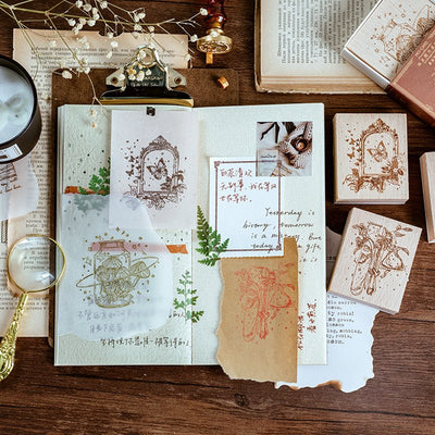 Craft wooden rubber stamp