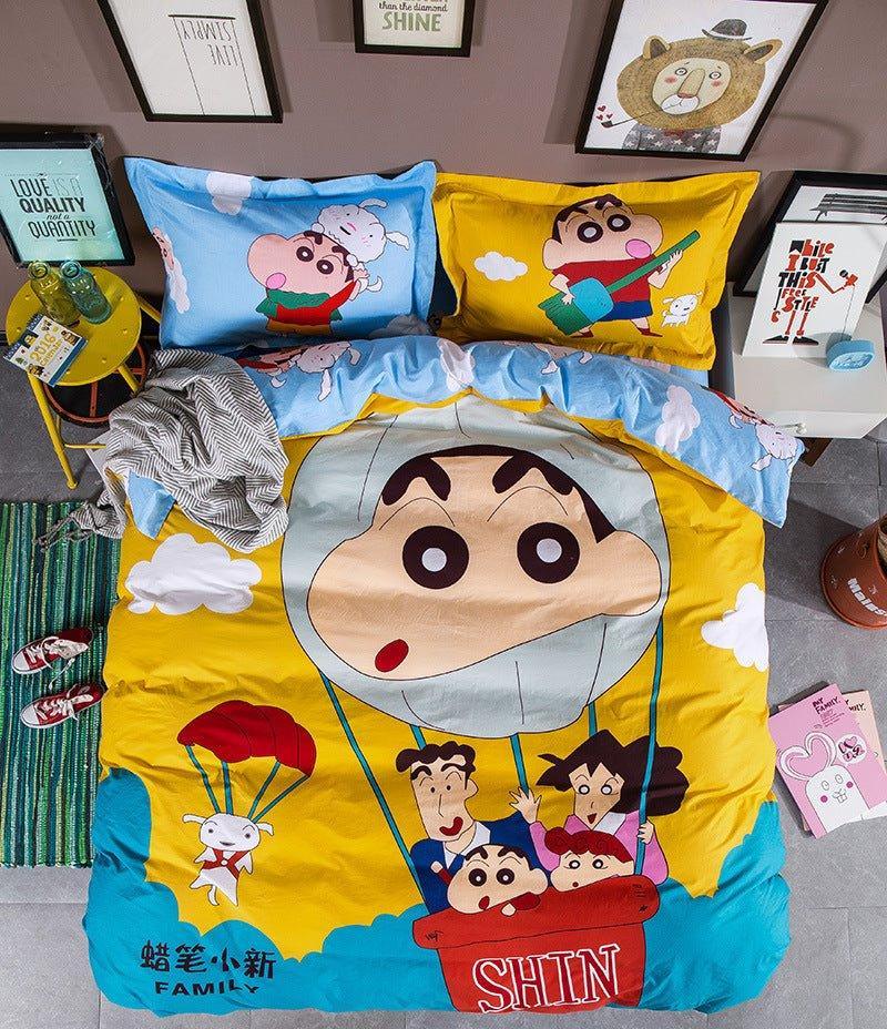 Cotton Cartoon Bedding Set - Fun Printed Bed Sheets for Kids & Adults - Home Decoration Plus