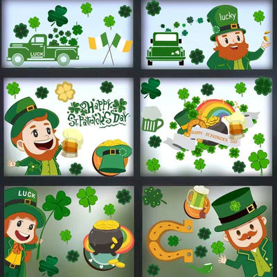 St Patrick's Day Window Stickers Window Glass Sticker