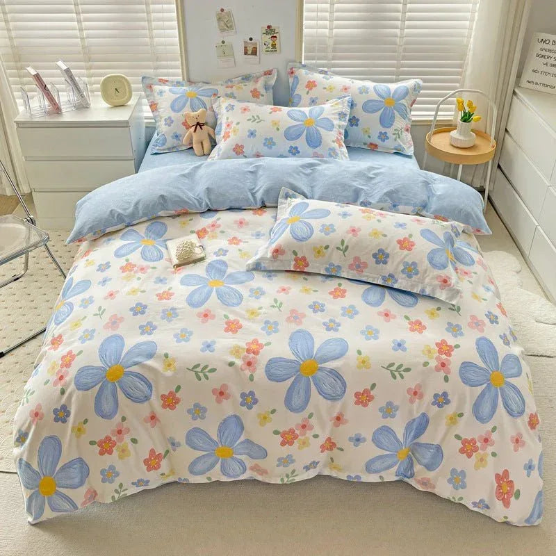 Minimalist Student Bedding Set - Single Quilt Cover & Sheets - Home Decoration Plus