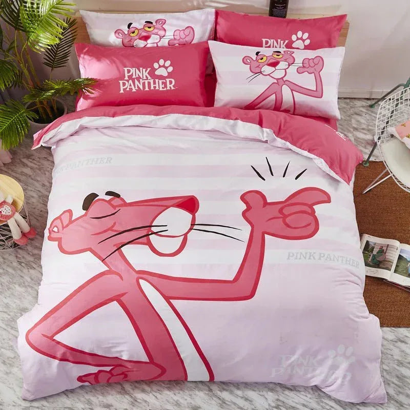 Cotton Cartoon Bedding Set - Fun Printed Bed Sheets for Kids & Adults - Home Decoration Plus