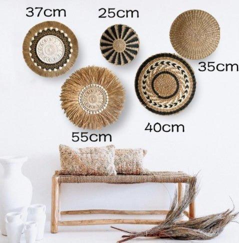 Moroccan Wall Decor Plate - Handcrafted Bohemian Metal Wall Art - Home Decoration Plus